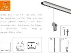 Easy taulunripustussetti 200 cm kattoon
