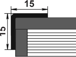 Pvc-kulmalista 15x15mm